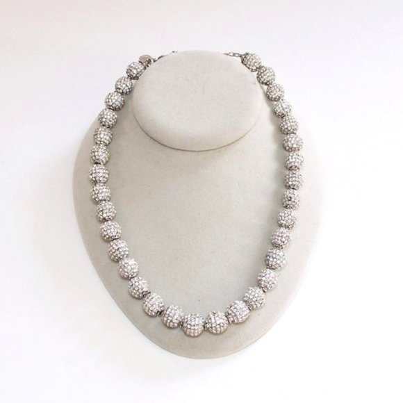 Cara NY Jewelry - NWOT Cara NY Crystal Pave Beaded Necklace Silver
